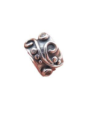 Pandora Clear Tendril Sterling Silver Clip Charm 790380 Retired